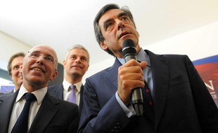 Eric Ciotti (premier plan à gauche) et François Fillon (à droite), le 18 septembre à Paris.