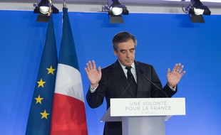François Fillon après les résultats du premier tour de la présidentielle, le 23 avril 2017.
