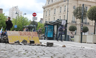 La manifestation contre la loi Travail du 28 avril 2016 à Rennes où un étudiant avait perdu un oeil et un policier visé par un tir de cocktail molotov.