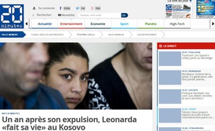 La nouvelle home du site 20 Minutes