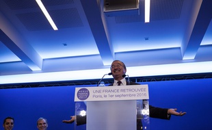Hervé Mariton, candidat à la primaire à droite, le 1er septembre au siège du parti Les Républicains à Paris.