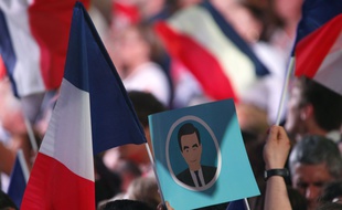 Au meeting de François Fillon, à Paris, le 9 avril 2017.