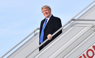 Donald Trump à son arrivée à Davos, le 25 janvier 2018.