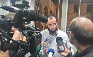 Abdelfattah Rahhaoui, le directeur de l'école musulmane Al-Badr, au Palais de justice de Toulouse le 17 novembre 2016 lors de son procès.
