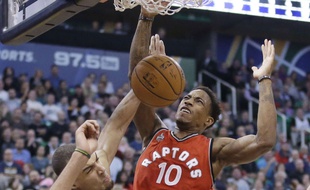 Demar DeRozan face à Rudy Gobert
