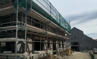 Le chantier du marché couvert de Schiltigheim. Le 25 avril 2017.