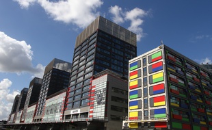 Lille, le 30 Août 2010. Résidence neuve pour étudiants dans le quartier d'Euralille.