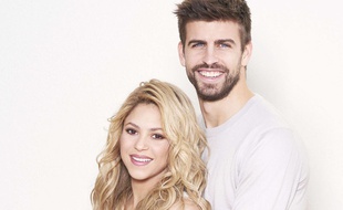 Shakira et son compagnon Gerard Pique posent pour annoncer leur baby shower pour Unicef.