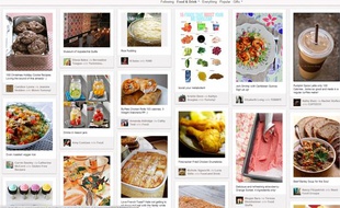 Capture d'écran du site de partage de photos Pinterest.