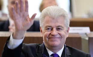 Philippe Grosvalet, président du conseil départemental de Loire-Atlantique, lors de sa réélection en 2015.