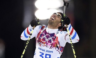 Le biathlète français Martin Fourcade, le 8 février 2014, à Sotchi.