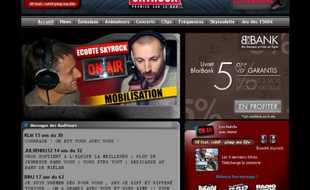 Capture d'écran du site de Skyrock, le 13 avril 2011
