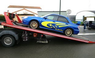 La Subaru Impreza a été confisquée par la gendarmerie.