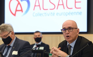 Le premier président de la toute nouvelle Collectivité Européenne d'Alsace, Frederic Bierry, le 2 janvier à Colmar.
