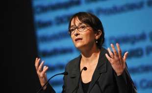 La présidente de France Télévisions Delphine Ernotte le 11 septembre 2015 à La Rochelle