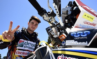 L'Argentin Jorge Lacunza, 18 ans, est le plus jeune concurrent du Dakar 2015.