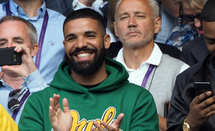 Le rappeur Drake au tournoi de Wimbledon