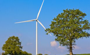 Une éolienne dans la Sarthe, en mai 2021. (illustration)
