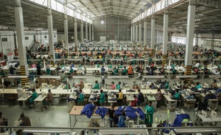 Dans une usine textile de la banlieue de Matsapha, au Swaziland, le 1er septembre 2015