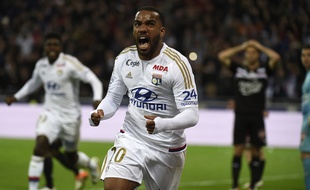L'attaquant de l'OL Alexandre Lacazette, le 15 avril 2016.