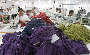 Une usine de textile en Inde.