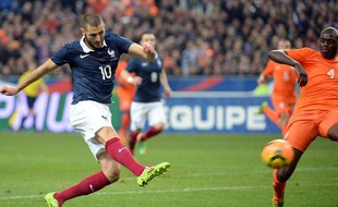 Karim Benzema lors du match entre la France et les Pays-Bas le 5 mars 2014.