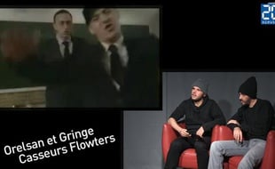 Capture d'écran de l'interview d'Orelsan & Gringe sont les Casseurs Flowters.