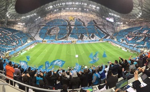 Le tifo géant du Stade Vélodrome avant OM-PSG, le 5 avril 2015.