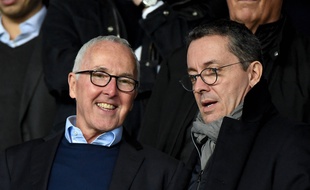 Frank McCourt et Jacques-Henri Eyraud, le propriétaire et le président de l'OM.