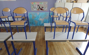 Une classe d'école. (Illustration)