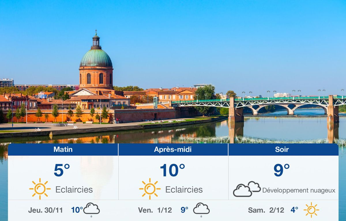 Météo Toulouse: prévisions du mercredi 29 novembre 2023