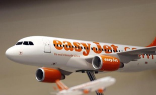 Maquette d'un appareil de la compagnie aérienne à bas coûts Easyjet