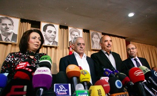 Les dirigeants des quatre organisations tunisiennes récompensées par le prix Nobel de la paix 2015.