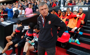 L'entraîneur Christian Gourcuff lors du match entre le Stade Rennais et Nancy, le 20 août 2016.