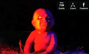 Le Jésus d'une crèche zombie installée à Cincinnati, aux Etats-Unis.