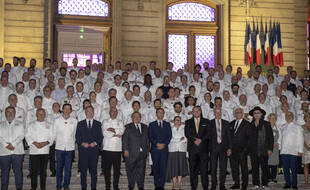L'édition 2021 du Diner des chefs en présence d'Emmanuel Macron, à Lyon le 26 septembre 2021.
