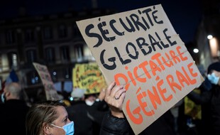Lors d'une autre manifestation contre la proposition de loi sécurité globale, à Toulouse. (illustration)