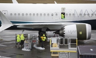 Un Boeing 737 MAX sur le tarmac de l'usine du constructeur américaine à Renton, le 12 mars 2019.