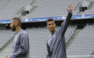Karim Benzema et Christiano Ronaldo, ici sous les couleurs du Real Madrid.