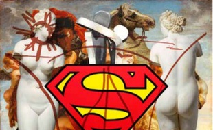 Antiquity (Girls of Leucippus), un tableau de Jeff Koons, prêté par de The Broad Art Foundation (Los Angeles) .