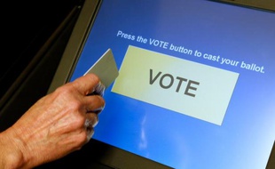 Une machine à voter dans le comté de Fairfax, en Virginie.