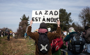 Des opposants au prohjet d'aéroport de Notre-Dame-des-Landes.