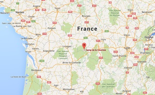 Google map du camp militaire de La Courtine, dans la Creuse.