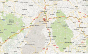 Google map de Clermont-Ferrand.