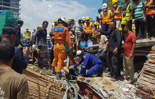 VIDEO. Cambodge: 28 morts dans l'immeuble effondré, deux survivants miraculeusement retrouvés