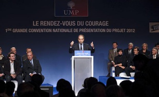 Jean-François Copé a pris la parole lors de la convention UMP qui s'est tenue à Lambersart (Nord) le 22 novembre 2011.