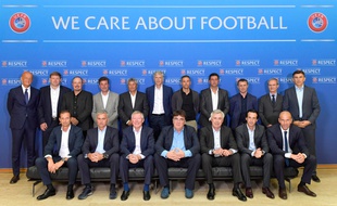 Les coachs européen lors d'une réunion de l'UEFA
