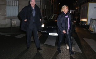 Patrick et Isabelle Balkany participent à la fête d'anniversaire de Nicolas Sarkozy, le 30 janvier 2015.