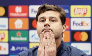 Mauricio Pochettino en conférence de presse, ce mardi à Bruges.