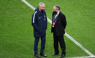 Didier Deschamps and Noel Le Graet au Stade de France en novembre 2020.